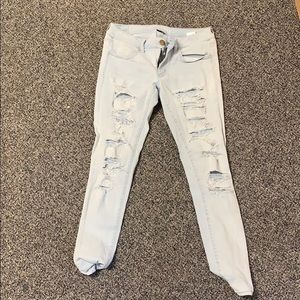 Light wash jeans